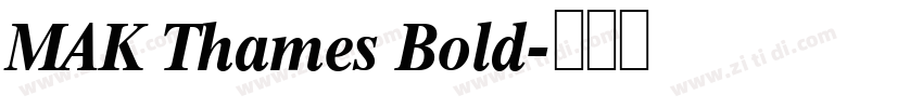 MAK Thames Bold字体转换
